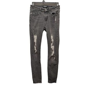 Judy Blue Daisy Distressed Gray Skinny Fit Jeans Women’s Size 5/27